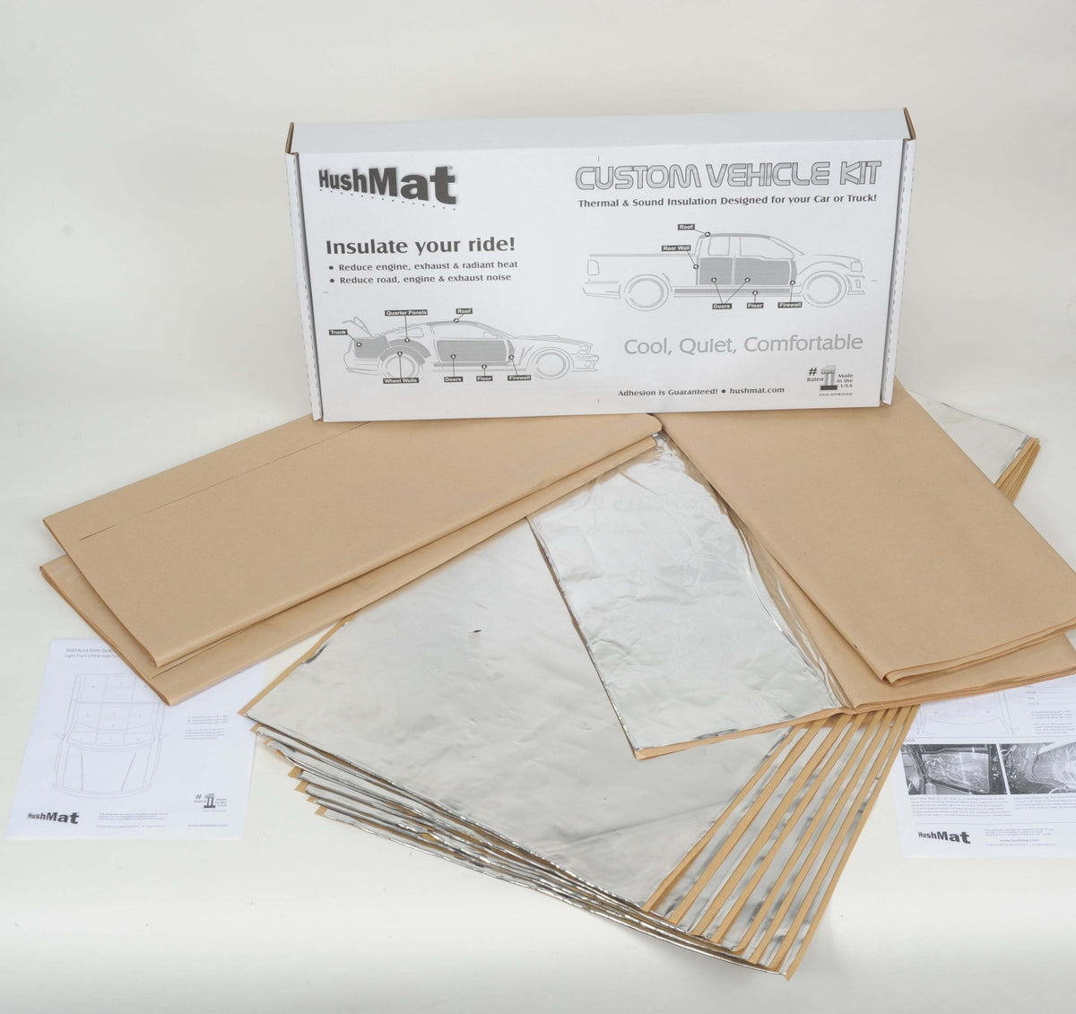 HushMat Custom-Fit Complete Vehicle Sound Deadening and Thermal Insulation Kit, Subcompact 4-Door 58340