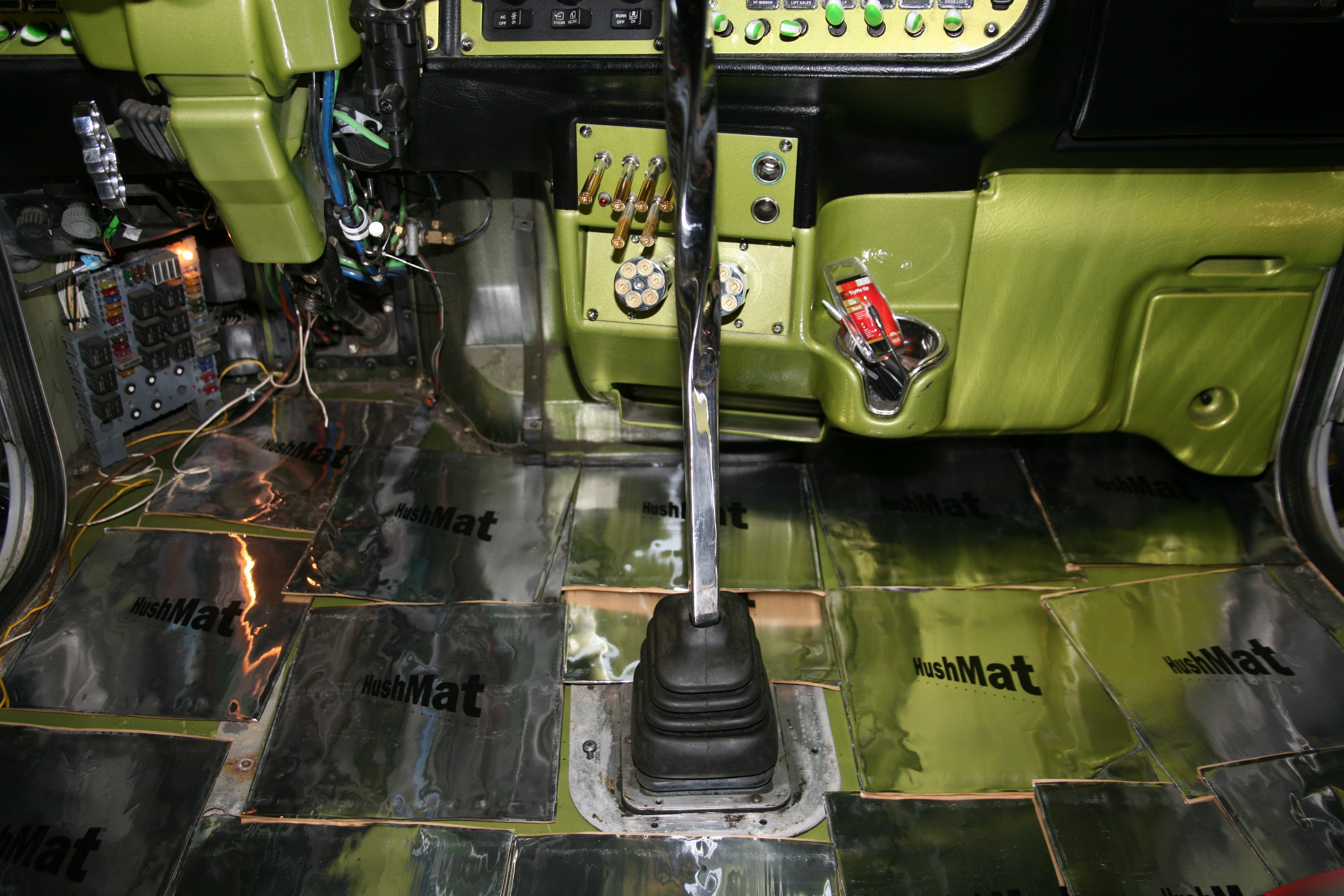 Hushmat 80001 Heavy duty FlatTop with opening for sleeper to insulate day cab and floor.