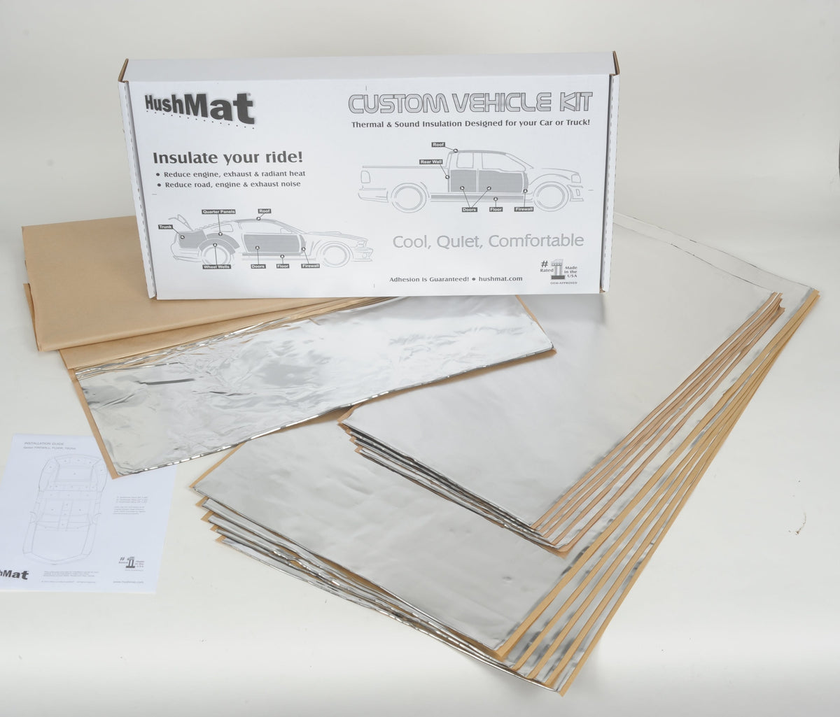 Hushmat 80001 Heavy duty FlatTop with opening for sleeper to insulate day cab and floor.