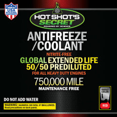Hot Shots Secret 750K 50/50 RED ANTIFREEZE - 1 GALLON 1G750KR5050