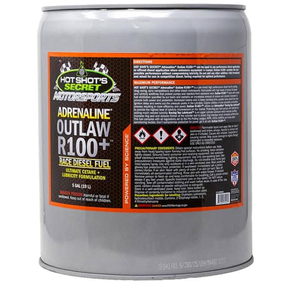Hot Shot's Secret® ADRENALINE® R100+ RACING DIESEL Fuel - 5 GALLON