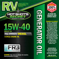 Hot Shots Secret DIESEL GENERATOR OIL 15W40 - QUART HSSRVDSLGENOIL32Z