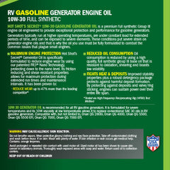 Hot Shots Secret GASOLINE GENERATOR OIL 10W30 - QUART HSSRVGASGENOIL32Z