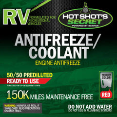 Hot Shots Secret RV 150K 50/50 Red Antifreeze/Coolant for CAT Engines, 1 Gallon Jug HSSRVRED150K50/501G