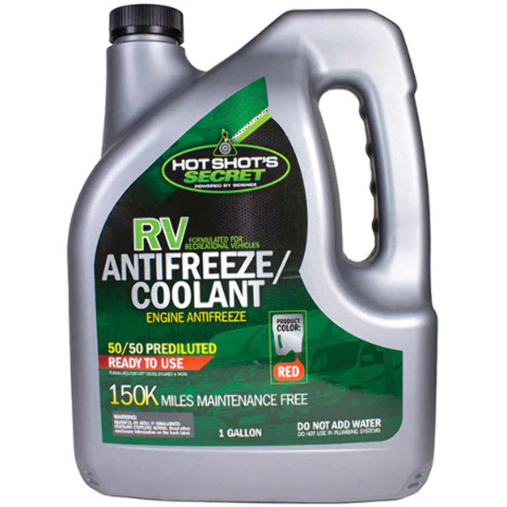 Hot Shots Secret RV 150K 50/50 Red Antifreeze/Coolant for CAT Engines, 1 Gallon Jug HSSRVRED150K50/501G