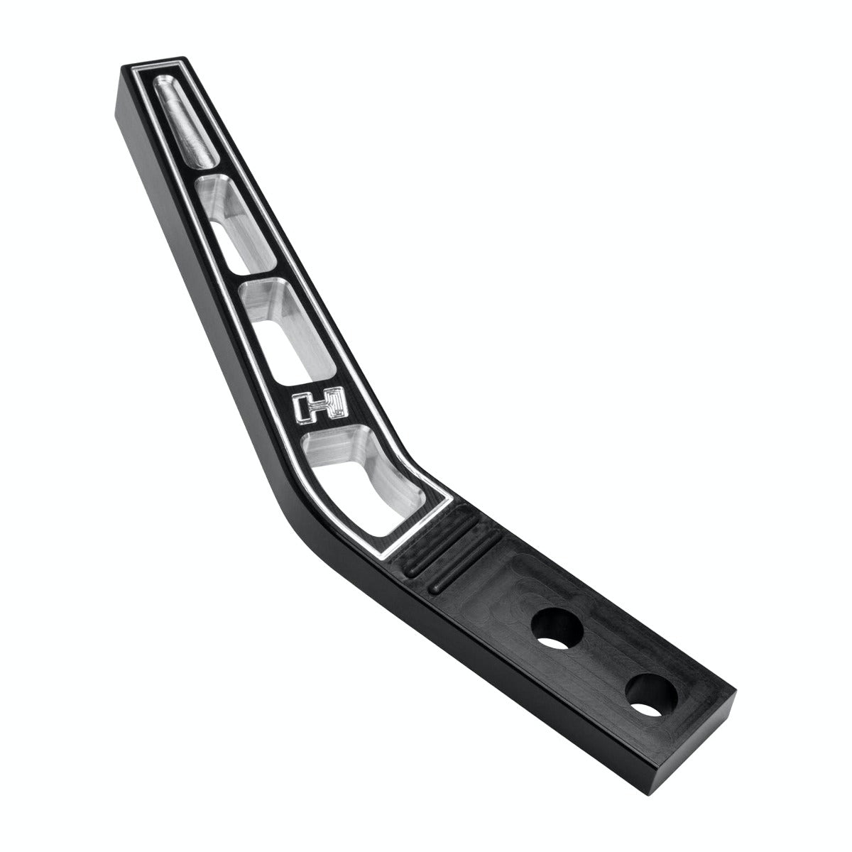 Hurst 5389024 ALUMINUM SHIFT HANDLE, BLACK, BENT, 8 L