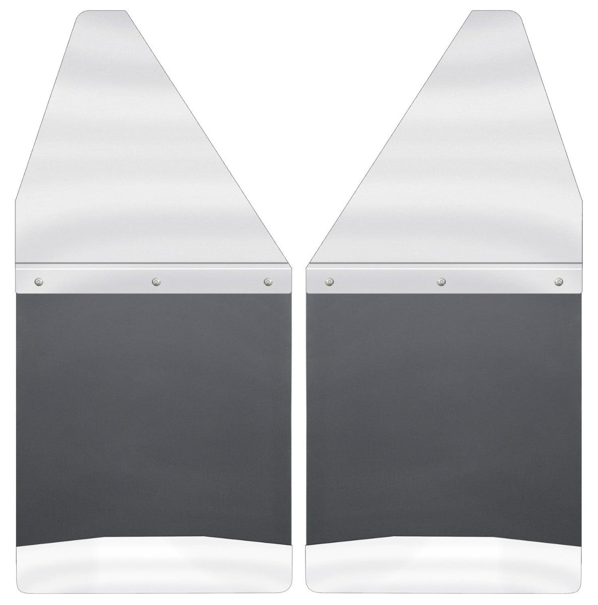 Husky Liners 17097 Mud Flaps Kick Back Mud Flaps 12 Wide - Stainless Steel Top
