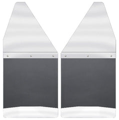 Husky Liners 17097 Mud Flaps Kick Back Mud Flaps 12 Wide - Stainless Steel Top