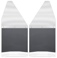 Husky Liners 17097 Mud Flaps Kick Back Mud Flaps 12 Wide - Stainless Steel Top