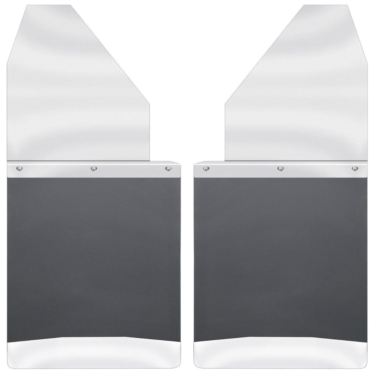 DISCONTINUED - Husky Liners 17113 Mud Flaps Kick Back Mud Flaps 14 Wide - Stainless Steel Top and Weight Black