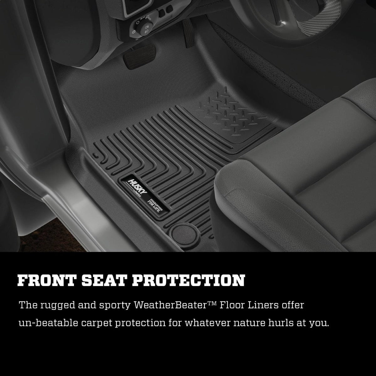 Husky Liners 18031 Weatherbeater Series Front Floor Liners Black