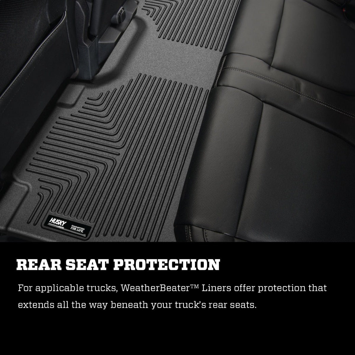 Husky Liners 19372 Weatherbeater Series 2nd Seat Floor Liner (Full Coverage) Grey