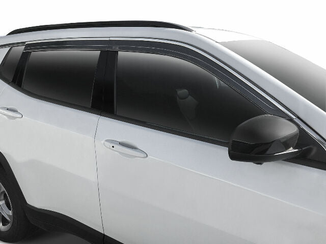 Husky Liners 2884026 Low Profile Ventvisor Deflector; Smoke with Chrome Trim; Outside Mount; 4 pc.