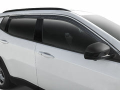 Husky Liners 2884053 Low Profile Ventvisor Deflector; Smoke with Chrome Trim; Outside Mount; 4 pc.