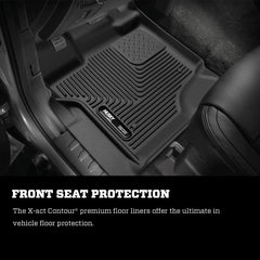 Husky Liners 53468 X-act Contour Series Front and 2nd Seat Floor Liners Black