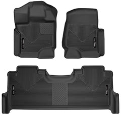 Husky Liners 53468 X-act Contour Series Front and 2nd Seat Floor Liners Black
