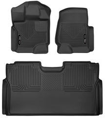 Husky Liners 53498 X-act Contour Series Front and 2nd Seat Floor Liners Black