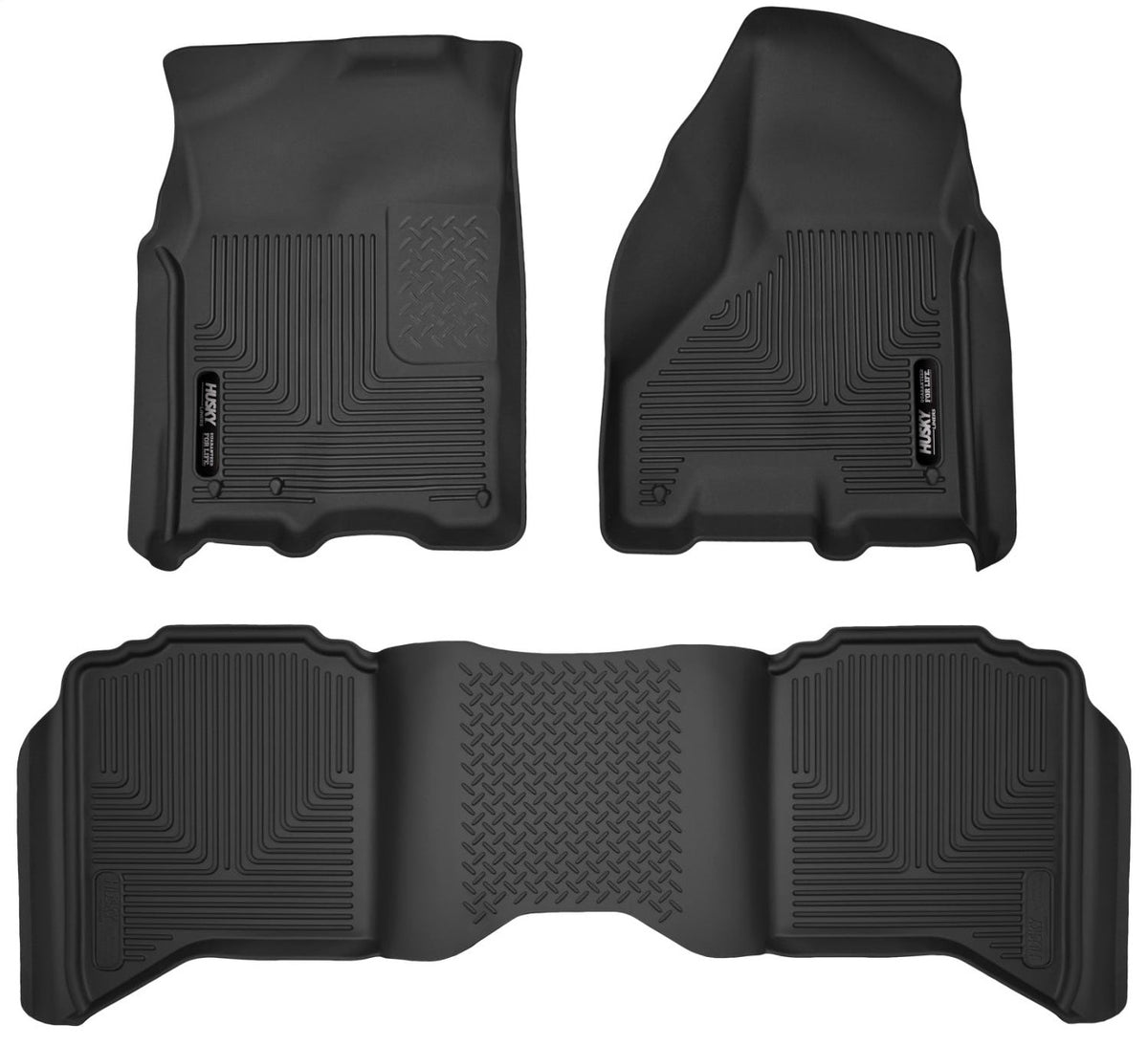 Husky Liners 53608 X-act Contour Series Front and 2nd Seat Floor Liners Black