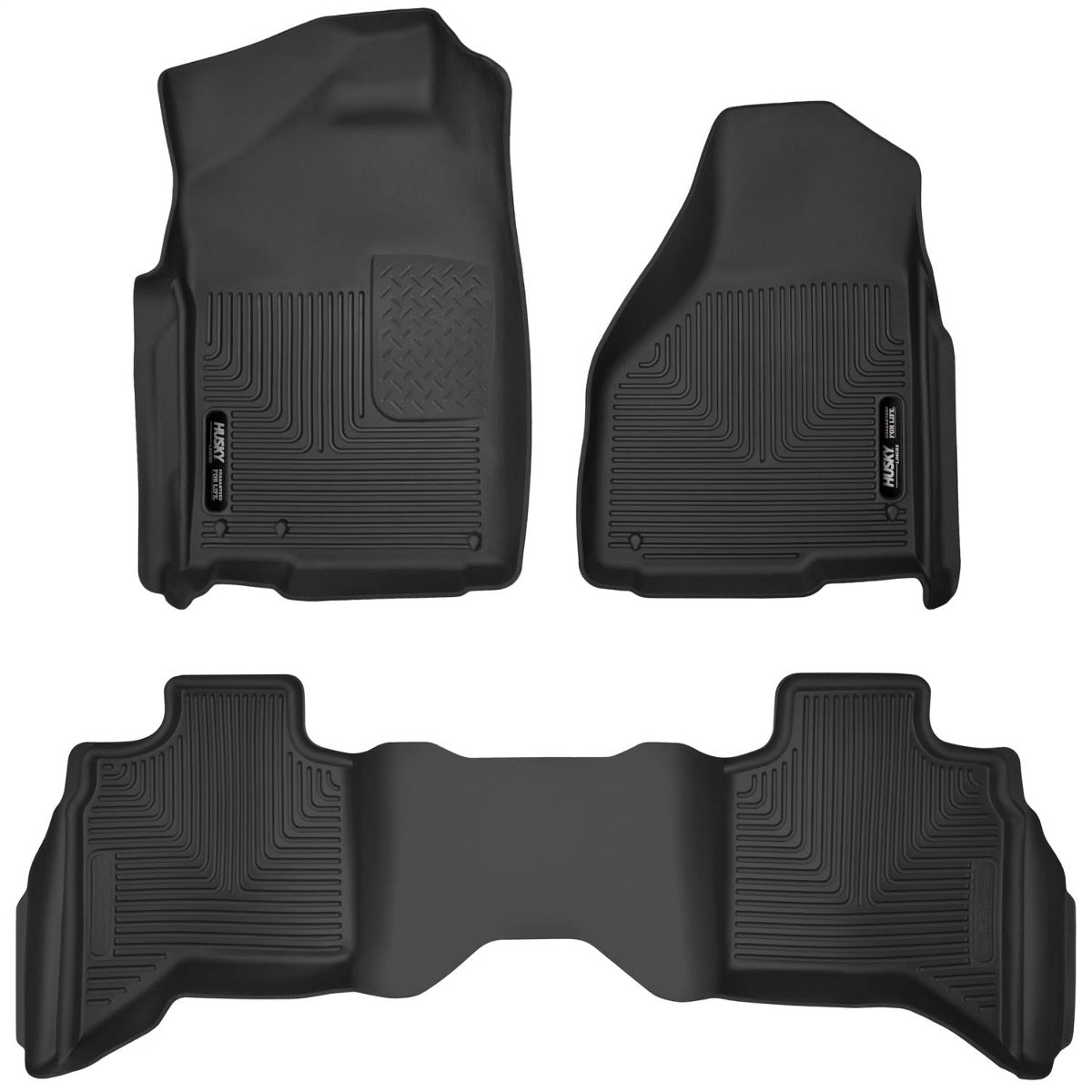 Husky Liners 53628 X-act Contour Series Front and 2nd Seat Floor Liners Black