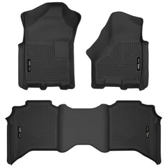 Husky Liners 53638 X-act Contour Series Front and 2nd Seat Floor Liners Black