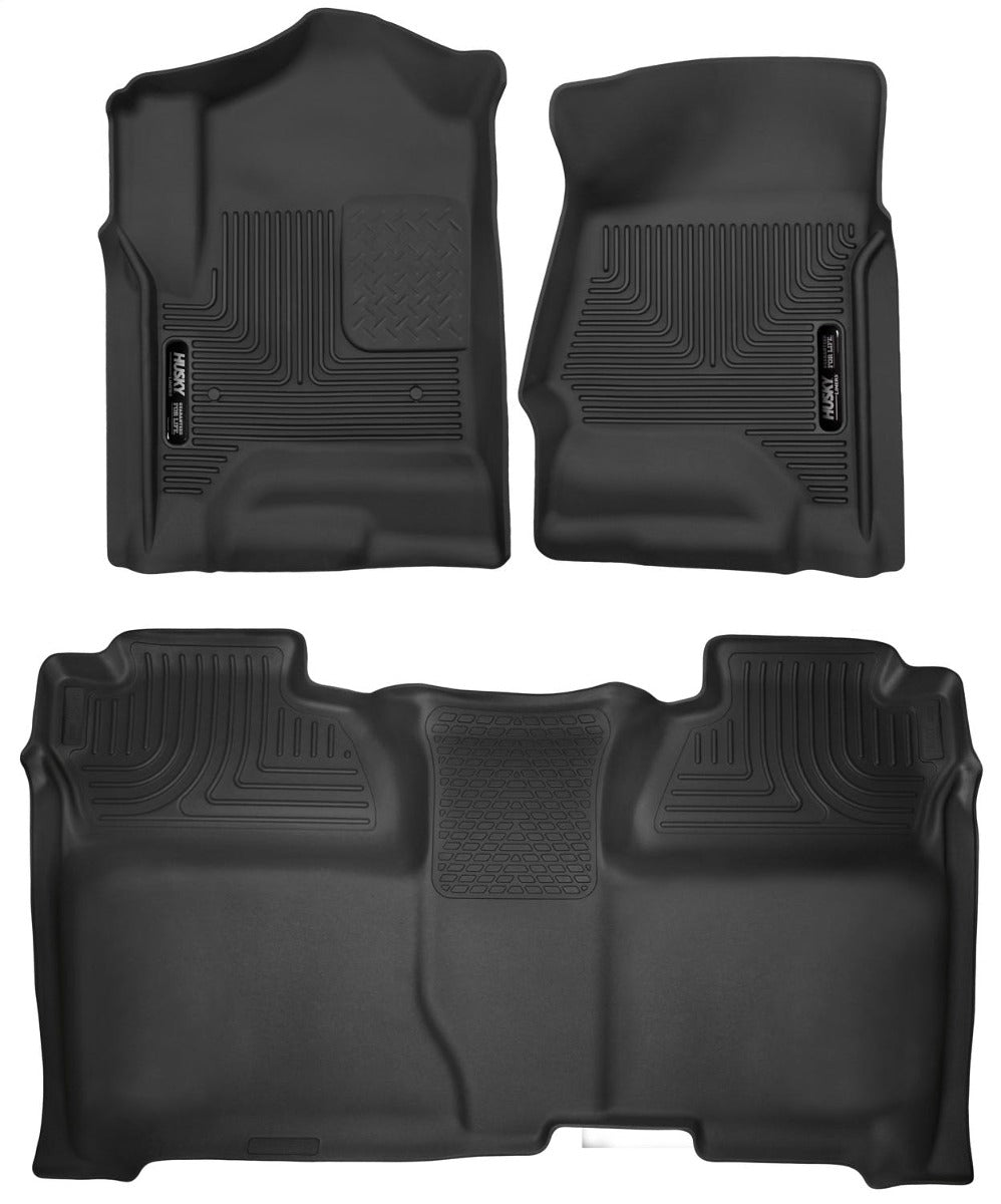 Husky Liners 53908 X-act Contour Series Front and 2nd Seat Floor Liners Black