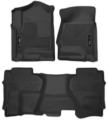 Husky Liners 53918 X-act Contour Series Front and 2nd Seat Floor Liners Black