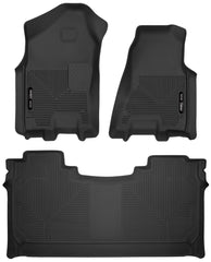 Husky Liners 54608 X-act Contour Series Front and 2nd Seat Floor Liners Black