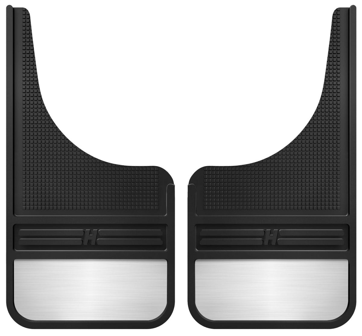 Husky Liners 55001 MudDog Mud Flaps Rubber Front Mud Flaps - 12IN w/ Weight Black