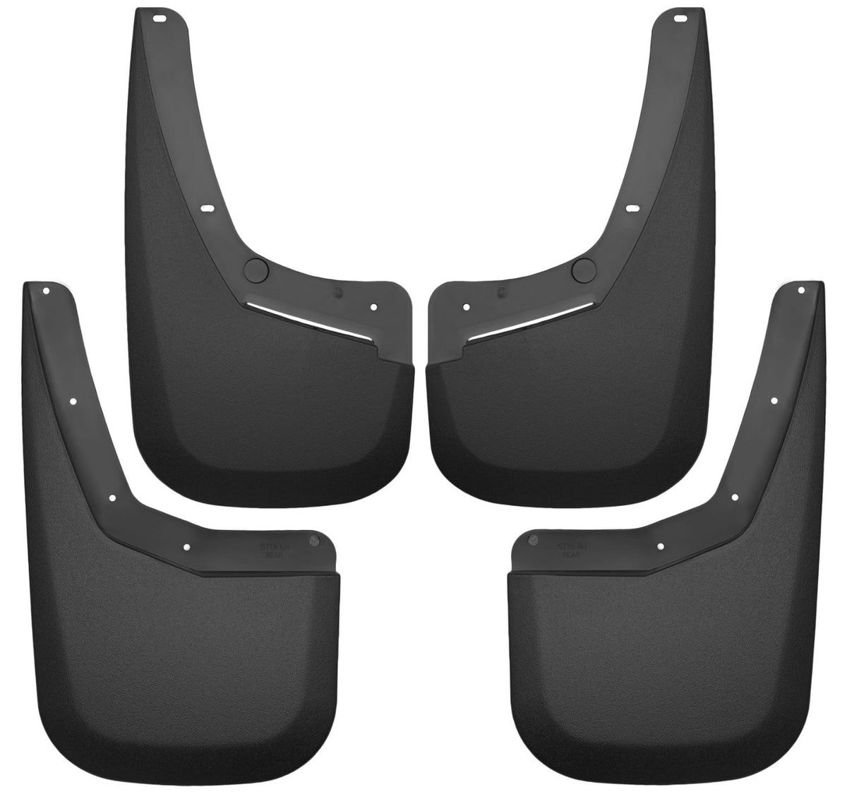 Husky Liners 56796 Custom Mud Guards Front and Rear Mud Guard Set Black