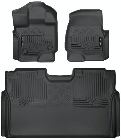Husky Liners 94041 Weatherbeater Series Front and 2nd Seat Floor Liners Black