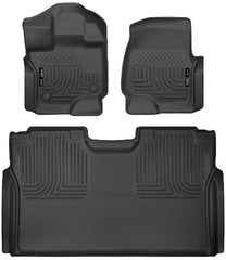 Husky Liners 94041 Weatherbeater Series Front and 2nd Seat Floor Liners Black