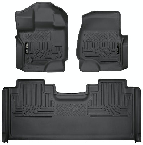 Husky Liners 94051 Weatherbeater Series Front and 2nd Seat Floor Liners Black