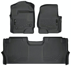 Husky Liners 94061 Weatherbeater Series Front and 2nd Seat Floor Liners Black