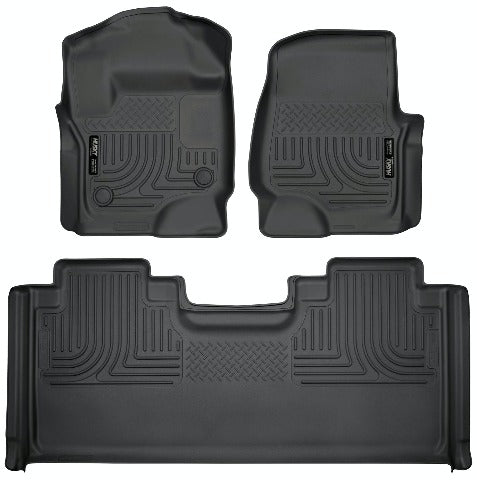 Husky Liners 94071 Weatherbeater Series Front and 2nd Seat Floor Liners Black