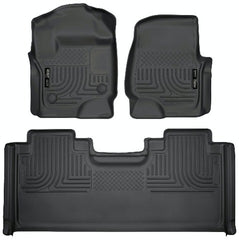 Husky Liners 94071 Weatherbeater Series Front and 2nd Seat Floor Liners Black