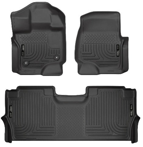 Husky Liners 94121 Weatherbeater Series Front and 2nd Seat Floor Liners Black