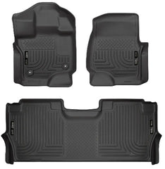 Husky Liners 94121 Weatherbeater Series Front and 2nd Seat Floor Liners Black