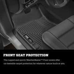 Husky Liners 94131 Weatherbeater Series Front and 2nd Seat Floor Liners Black