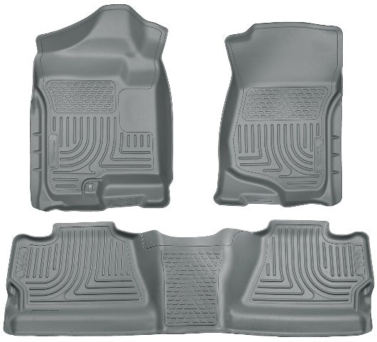 DISCONTINUED - Husky Liners 98202 Weatherbeater Series Front and 2nd Seat Floor Liners (Footwell Coverage) Grey