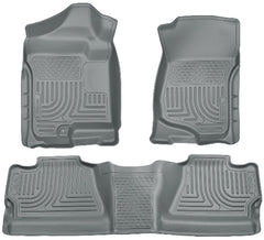 DISCONTINUED - Husky Liners 98202 Weatherbeater Series Front and 2nd Seat Floor Liners (Footwell Coverage) Grey