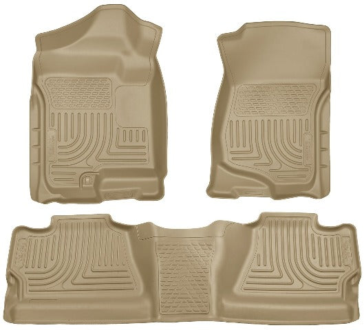 Husky Liners 98203 Weatherbeater Series Front and 2nd Seat Floor Liners (Footwell Coverage) Tan