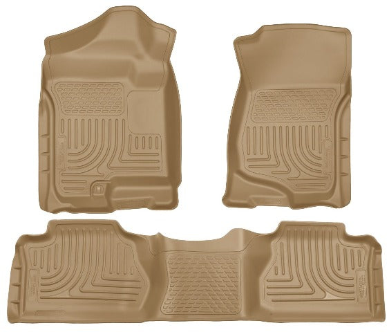 Husky Liners 98213 Weatherbeater Series Front and 2nd Seat Floor Liners (Footwell Coverage) Tan