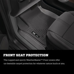 Husky Liners 98231 Weatherbeater Series Front and 2nd Seat Floor Liners (Footwell Coverage) Black