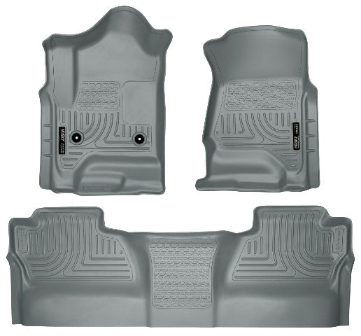 DISCONTINUED - Husky Liners 98232 Weatherbeater Series Front and 2nd Seat Floor Liners (Footwell Coverage) Grey