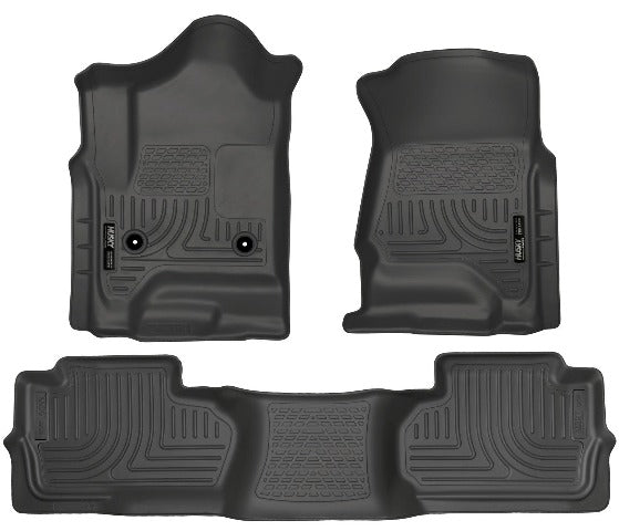 Husky Liners 98241 Weatherbeater Series Front and 2nd Seat Floor Liners (Footwell Coverage) Black