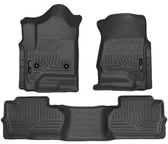 Husky Liners 98241 Weatherbeater Series Front and 2nd Seat Floor Liners (Footwell Coverage) Black