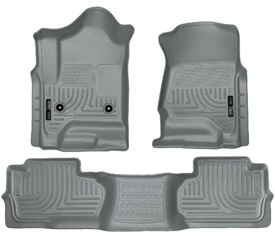 DISCONTINUED - Husky Liners 98242 Weatherbeater Series Front and 2nd Seat Floor Liners (Footwell Coverage) Grey