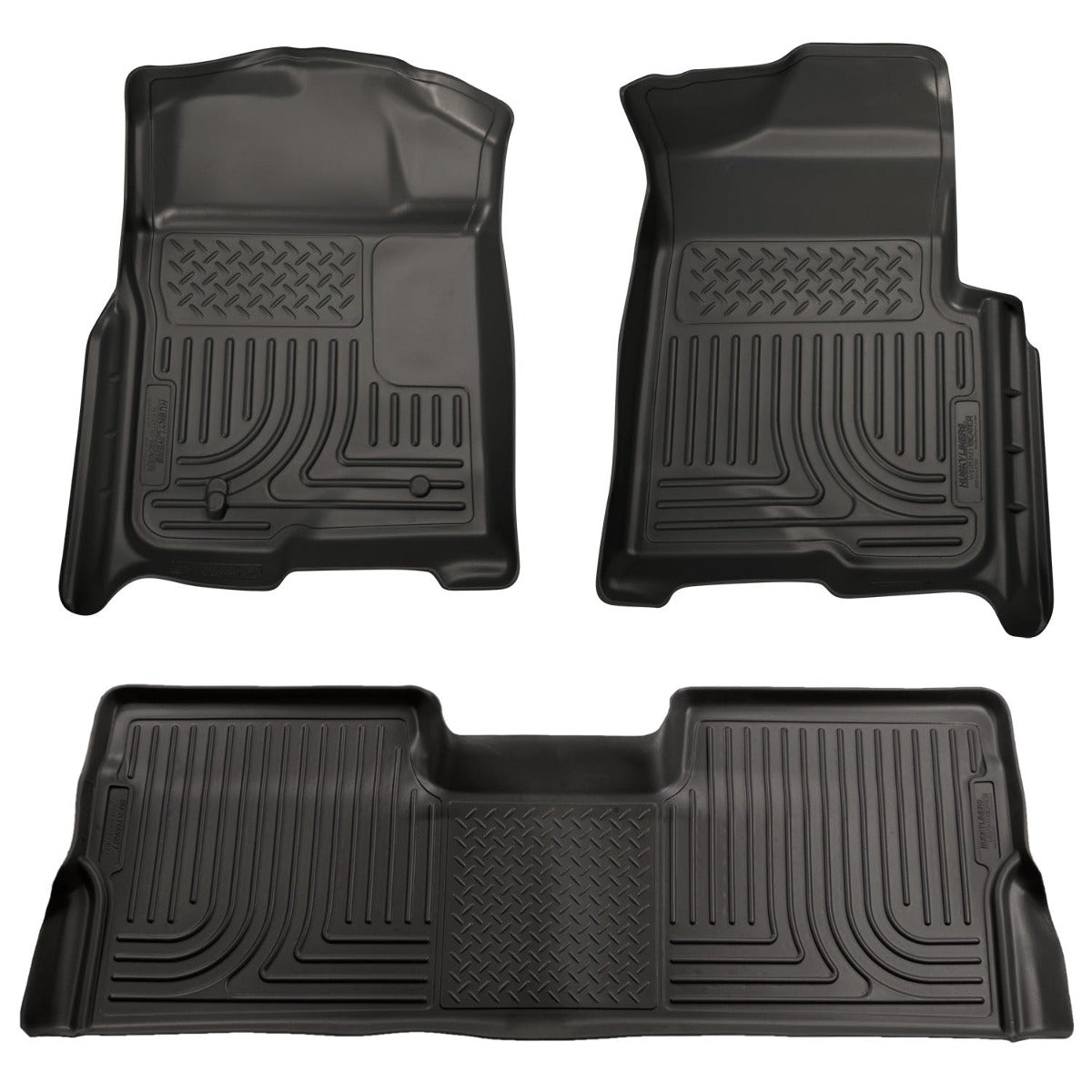 Husky Liners 98331 Weatherbeater Series Front and 2nd Seat Floor Liners (Footwell Coverage) Black