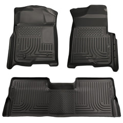 Husky Liners 98331 Weatherbeater Series Front and 2nd Seat Floor Liners (Footwell Coverage) Black
