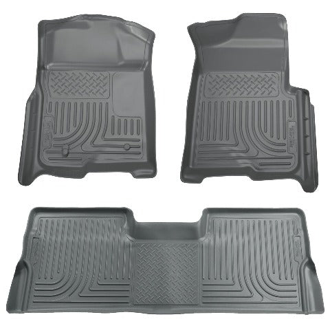 DISCONTINUED - Husky Liners 98332 Weatherbeater Series Front and 2nd Seat Floor Liners (Footwell Coverage) Grey